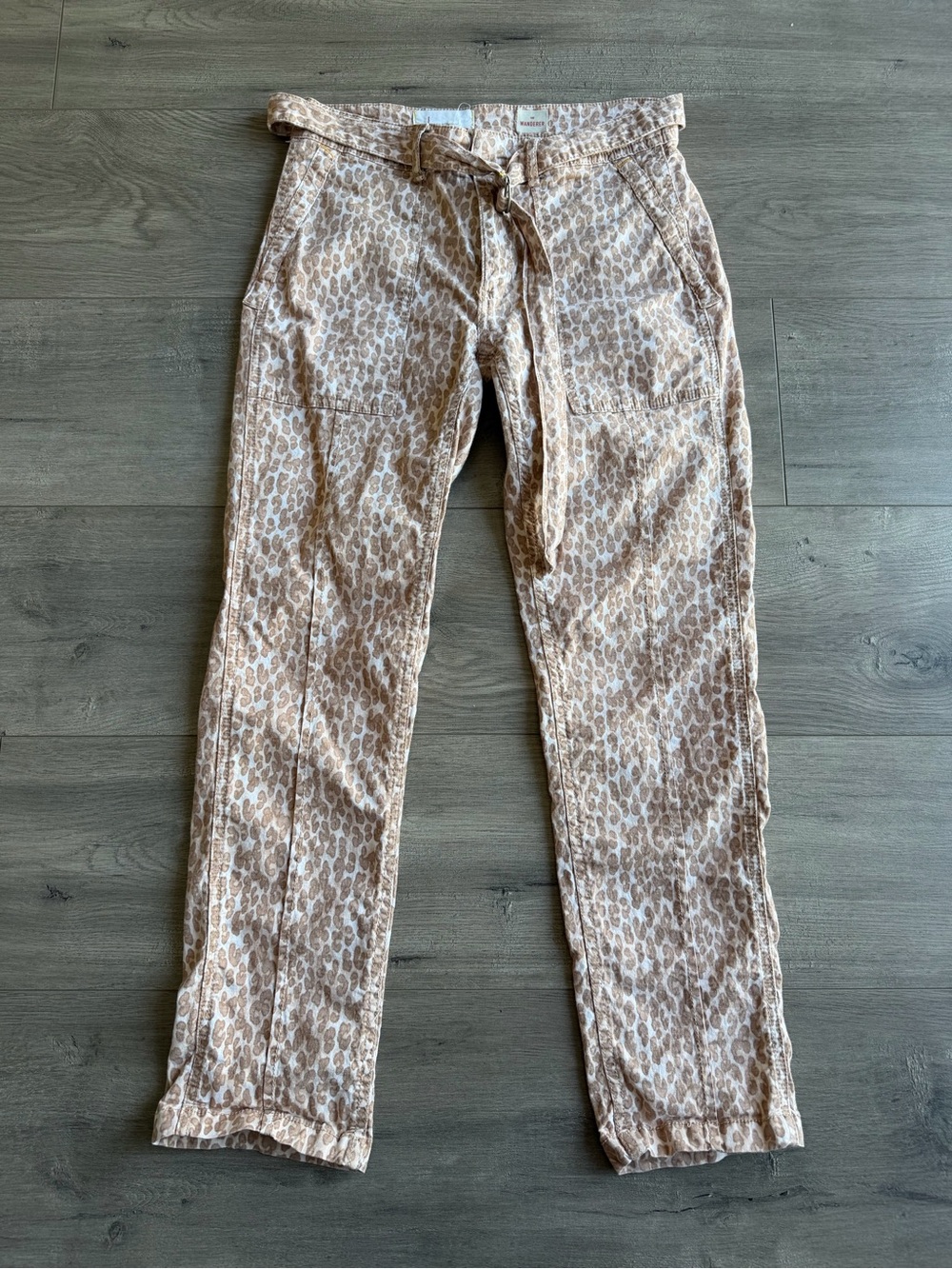 By Anthropologie The Wanderer utility casual pants - leopard print - size 27